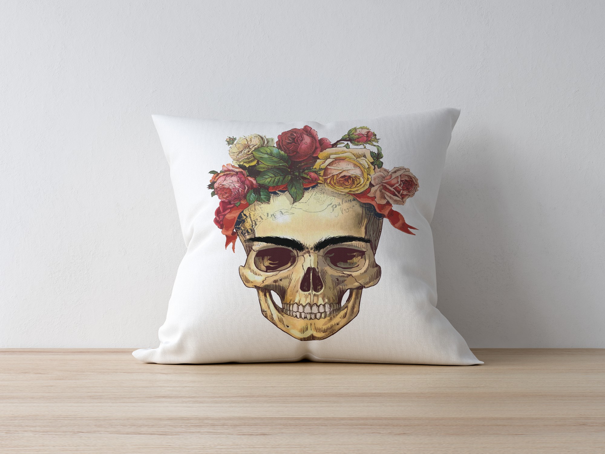 Involvent Skull Stampato Copri cuscino 43 x 43 cm Cotone Poliestere Multicolore