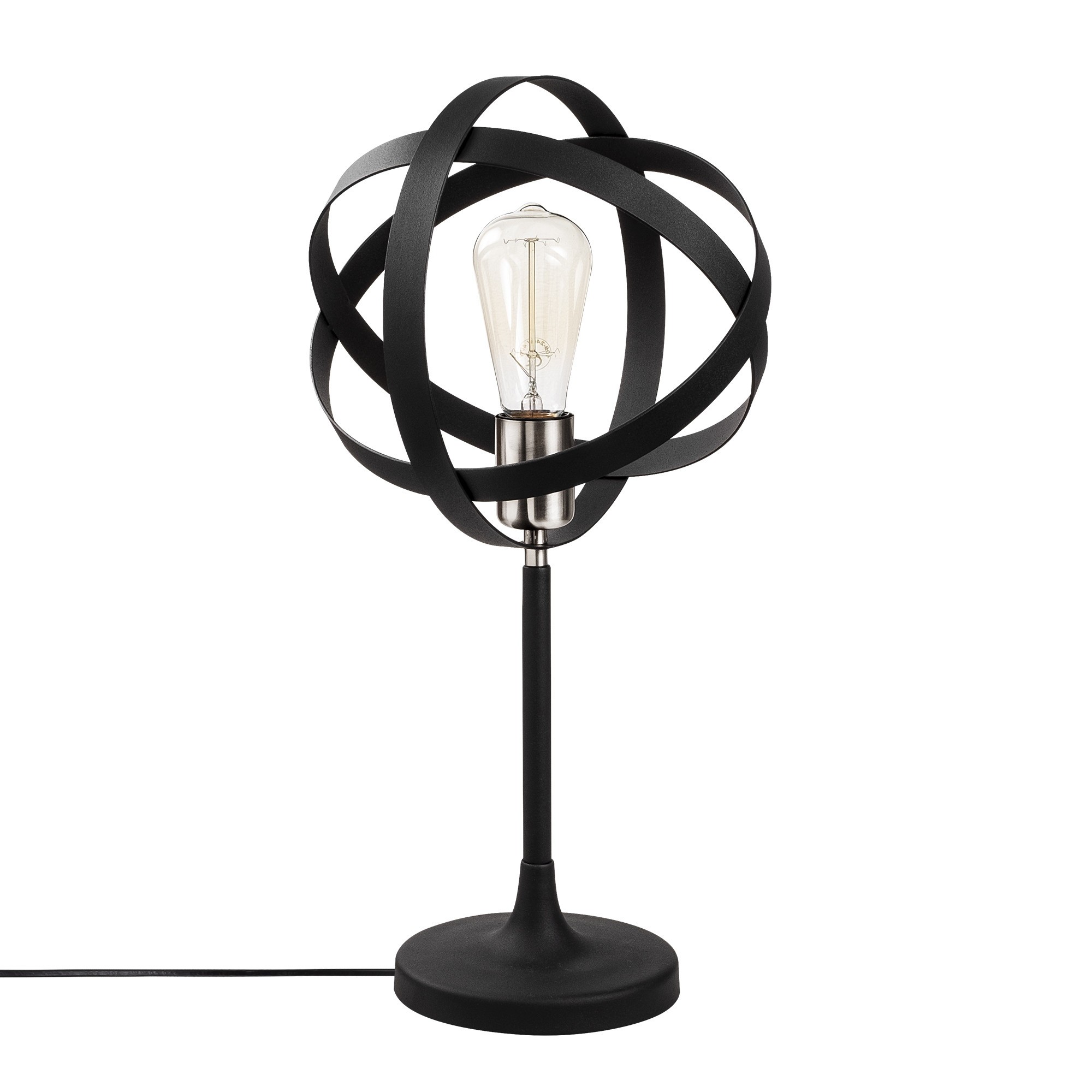 Lampada da tavolo a sfera Annulis H50 cm Metallo Nero Nichel