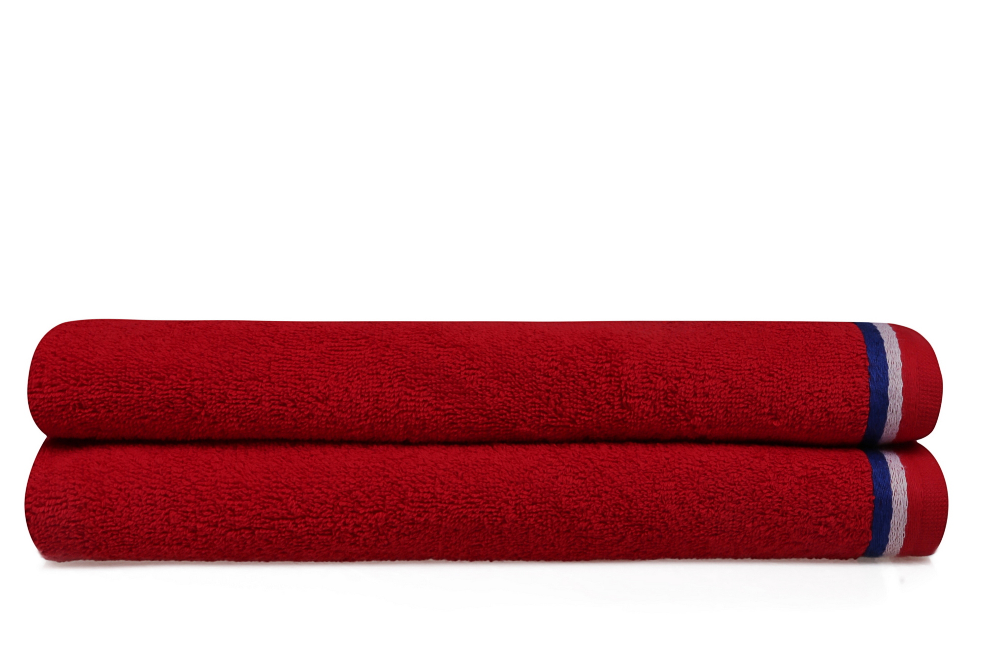 Set di 2 asciugamani Anchora 70 x 140 cm Cotone Rosso