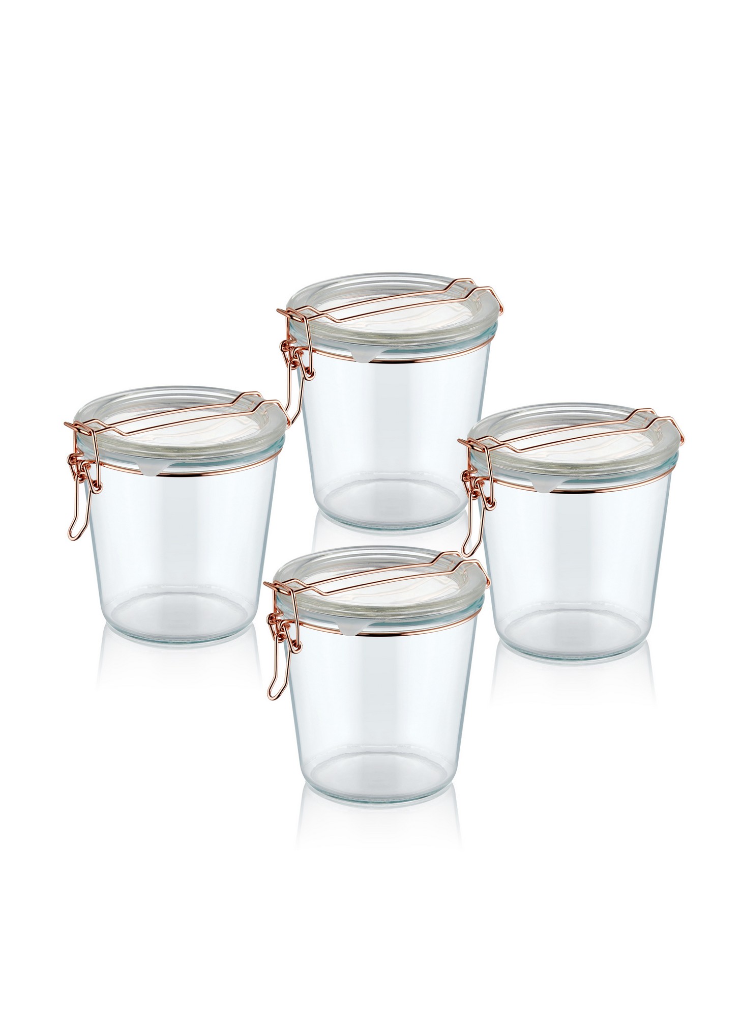 Set di 4 vasi di vetro ermetici Jarrex Trasparente