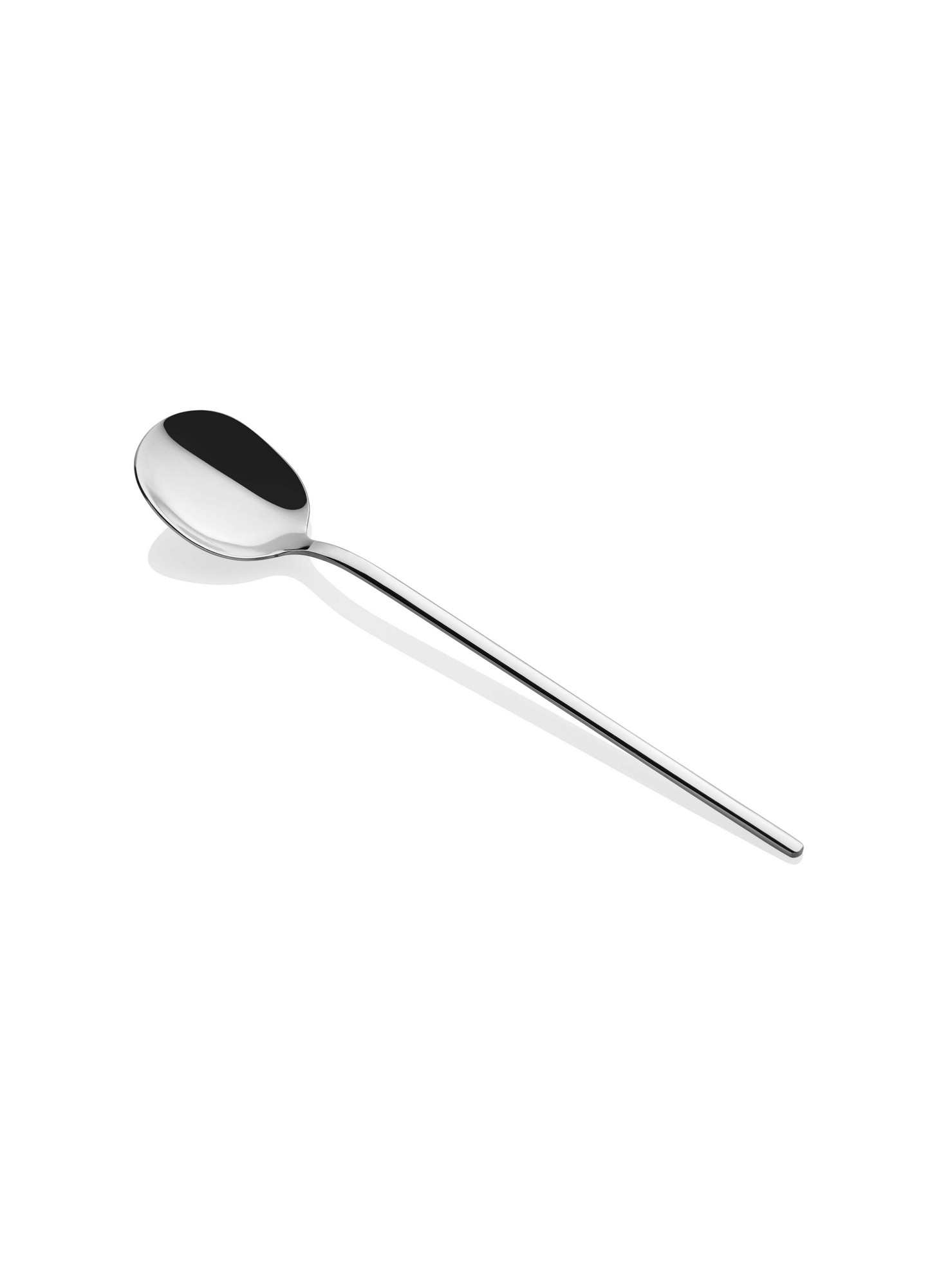 Set di 6 cucchiai da dessert con manico ultra fine di Cochleari 13 cm in metallo brillante argento