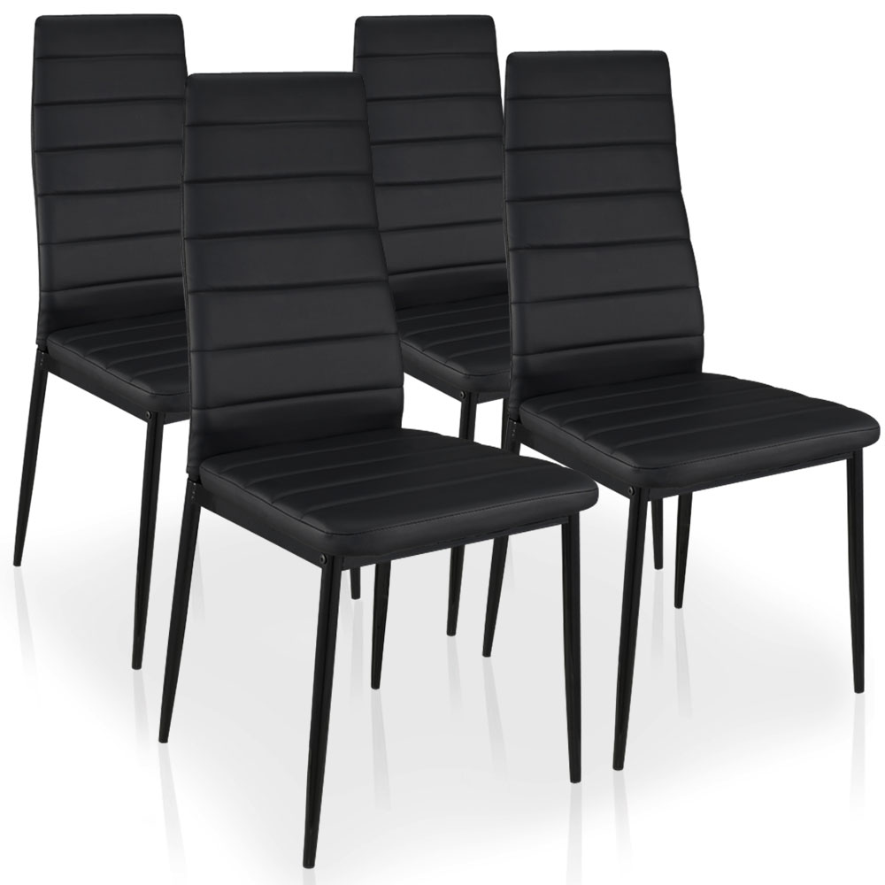 Set di 4 sedie Stratus nere