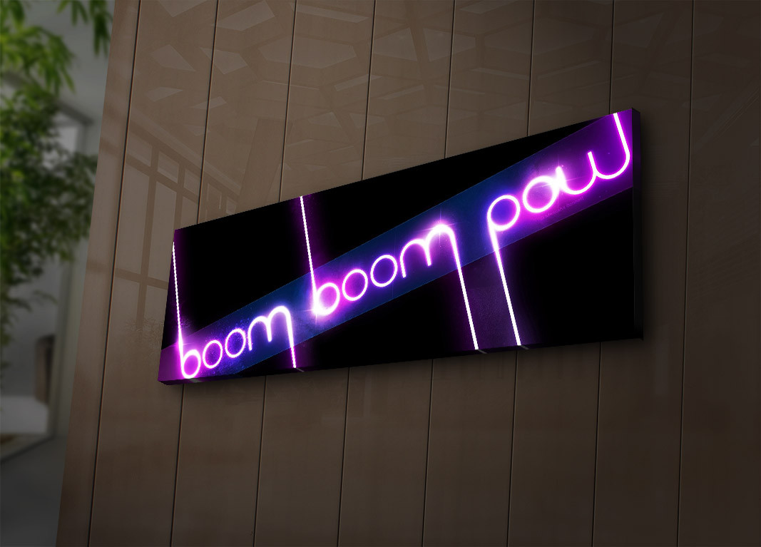 Lucendi Boom LED light board 30 x 90 cm panno scamosciato Legno Multicolore